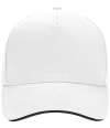 B15C Beechfield Ultimte Sandwich Peak Cap White / Black colour image